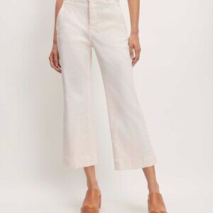 Everlane Women's Organic Kick Flare Pant in Bone White, Size 12